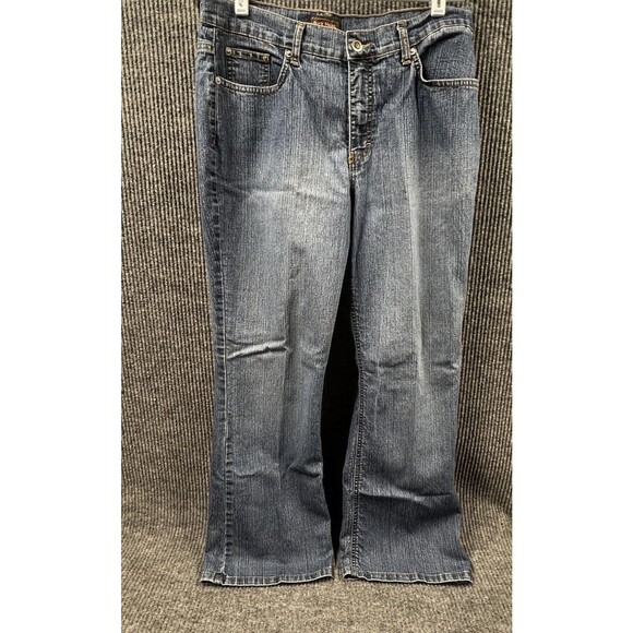 Duck Head Jeans Womens 14P Regular Fit Blue Denim High Rise Relaxed Cotton Blend - Picture 1 of 16